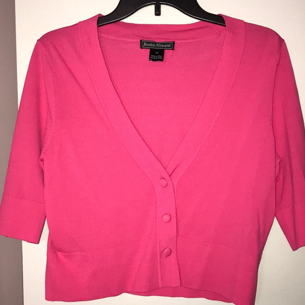 Jessica Howard Hot Pink Cardigan/Shrug